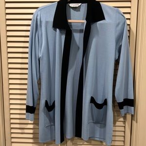 Exclusively Misook Jacket Blue/Black SizePS